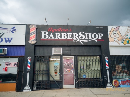 Aguilera's Barbershop in El Sereno, Los Angeles CA